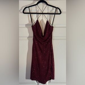 b. darlin sequin open back bodycon dress Sherri Hill Sequin Open Back Homecoming Dress 56723